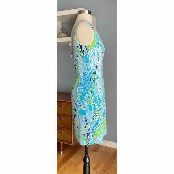 Lilly Pulitzer Janice Shift Dress Spa Blue Lets Cha Cha - Picture 4 of 8